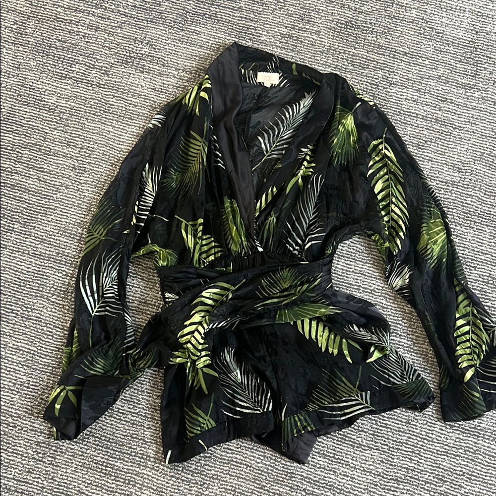 Amelia Romper in Black Palm CAMILA COELHO